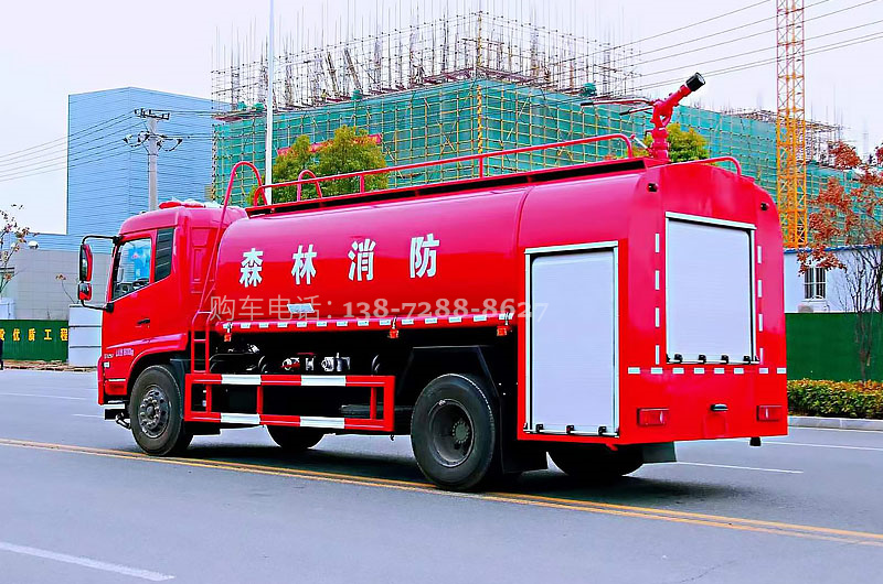东风天锦13吨消防洒水车左后45度图