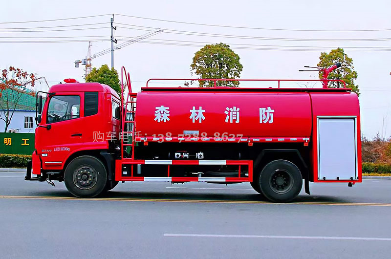 东风天锦13吨消防洒水车左侧图