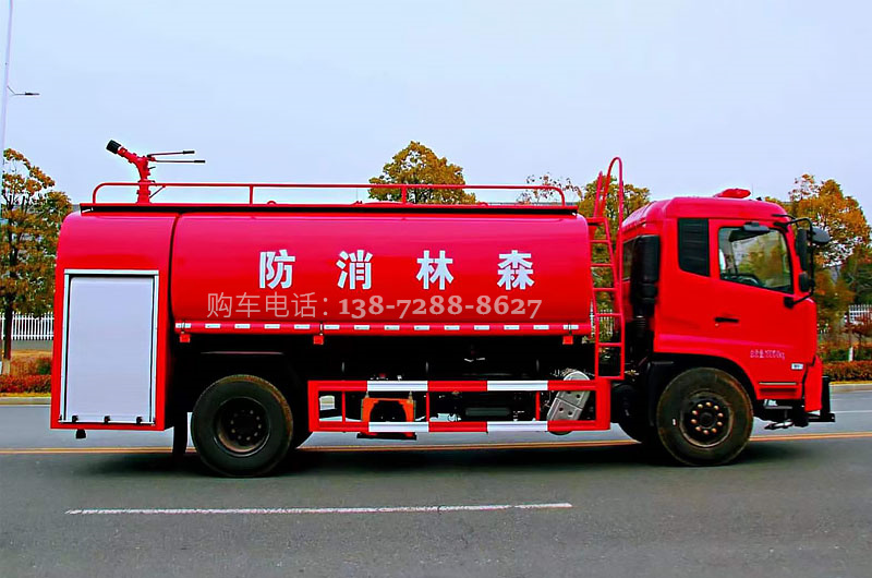 东风天锦13吨消防洒水车右侧图